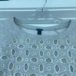 J.Crew Eyelet Sweatshirt Grey Small